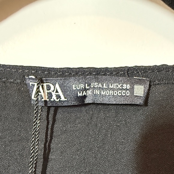 Zara Elegant Black Long Sleeve Dress - Picture 4 of 7